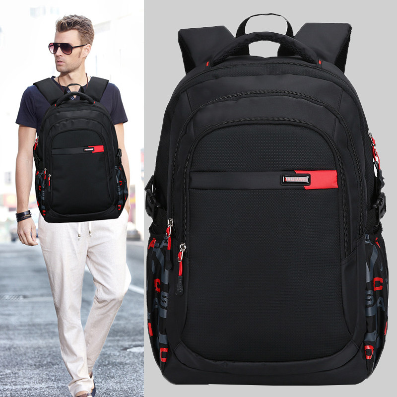 New plus size high school junior high school student schoolbag boys large capacity college men's leisure travel backpack