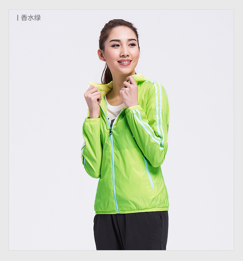 Áo khoác thể thao nữ Anta 2019 mùa xuân mới khảm áo khoác trùm đầu áo khoác mỏng phần áo gió đích thực - Áo gió thể thao áo gió anta