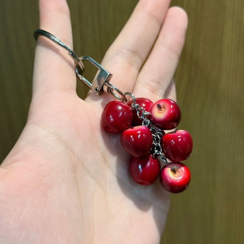 Round and Plump Apple-Shaped Creative Apple Keychain, Peace Fruit Keychain, Backpack Pendant, Etc