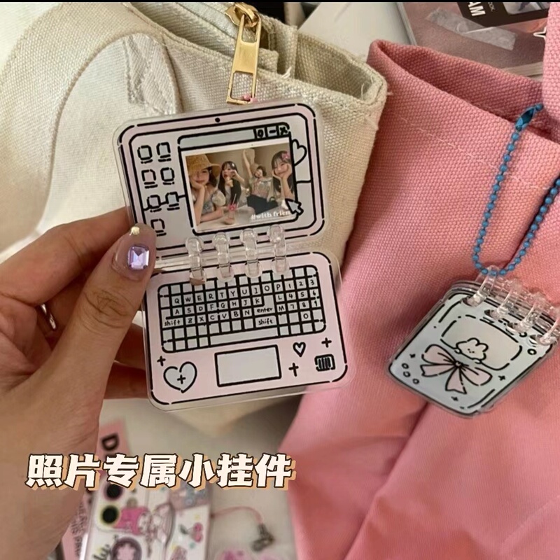 Acrylic Loose-Leaf Flip Photo DIY Bag Pendant Photo Frame Keychain Decoration Personalized