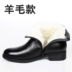 07a sĩ quan trường đồng phục giày da lộn giày da nam cộng với nhung ấm áp cotton cotton giày mùa đông len giày nam lacoste Giày ống