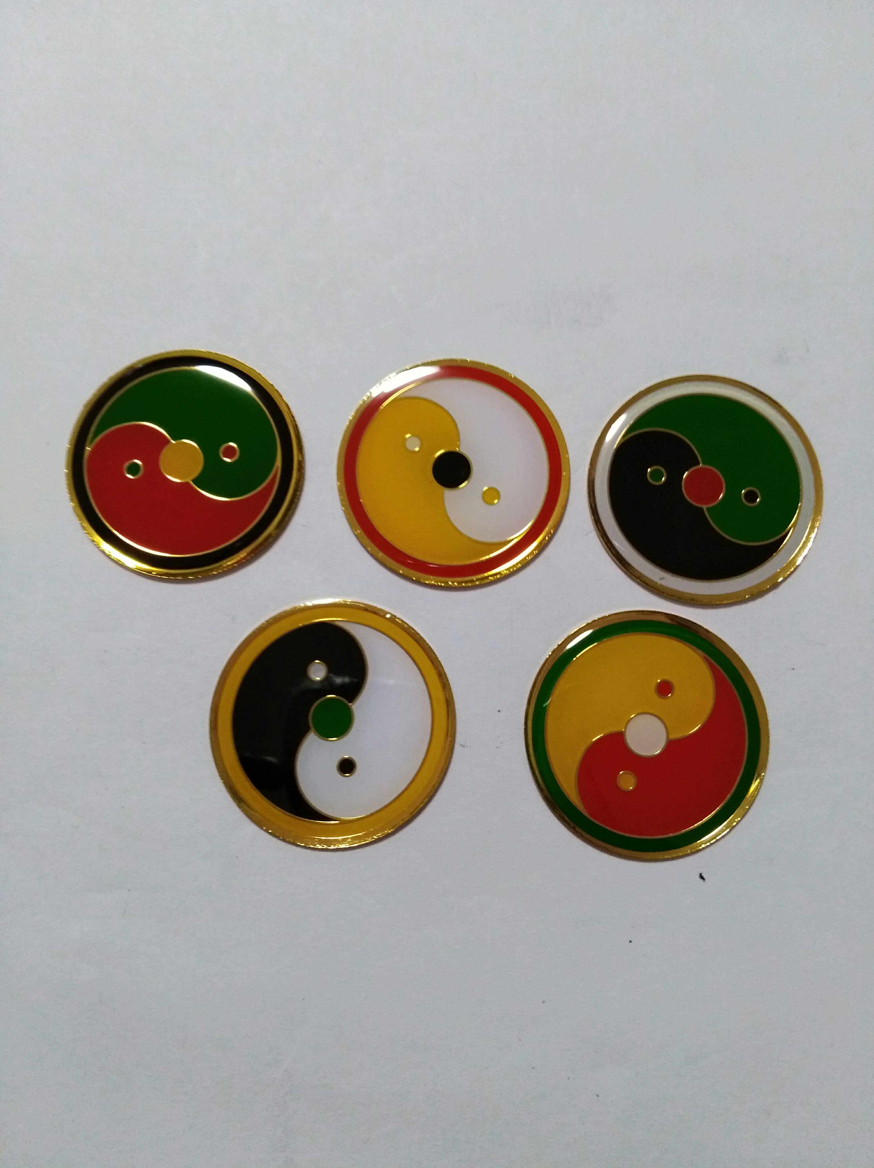 New metal sign copper corrosion gold plated sign 10,000 characters gossip Tai Chi pendant