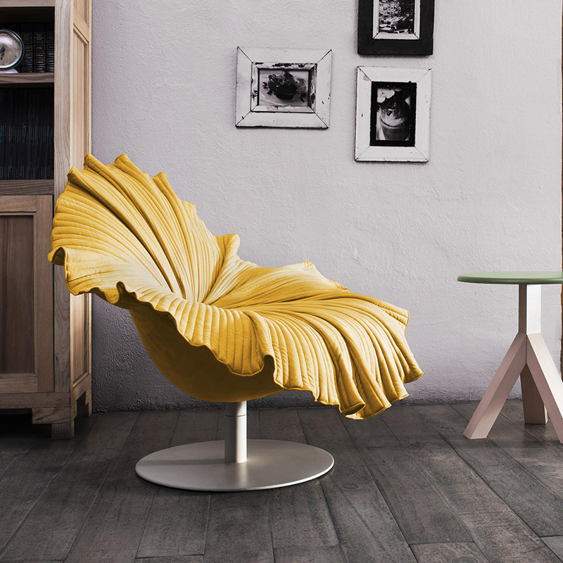 Glass Fiber Casual Chair Petal Chair Flower Chair Creative Balcony Light Extravagant Nordic designer Personality Chair Slip