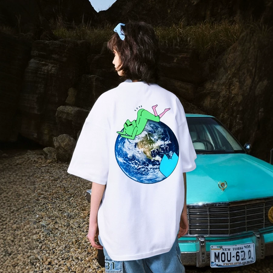 RIPNDIP сука средний палец кот европейский и американский уличный пародийный притягательный инопланетянин мужчины и женщины летняя футболка с круглым вырезом и коротким рукавом тренд