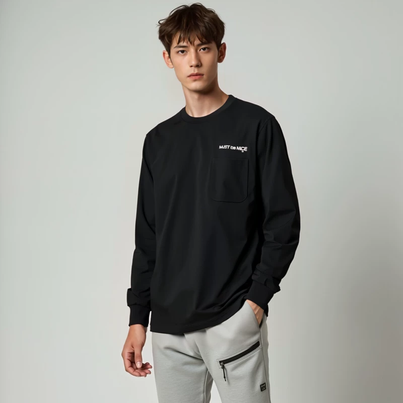 RIPNDIP American trendy brand NermusTee bitch cat meow cat monk pocket long-sleeved T-shirt sweatshirt trendy couple