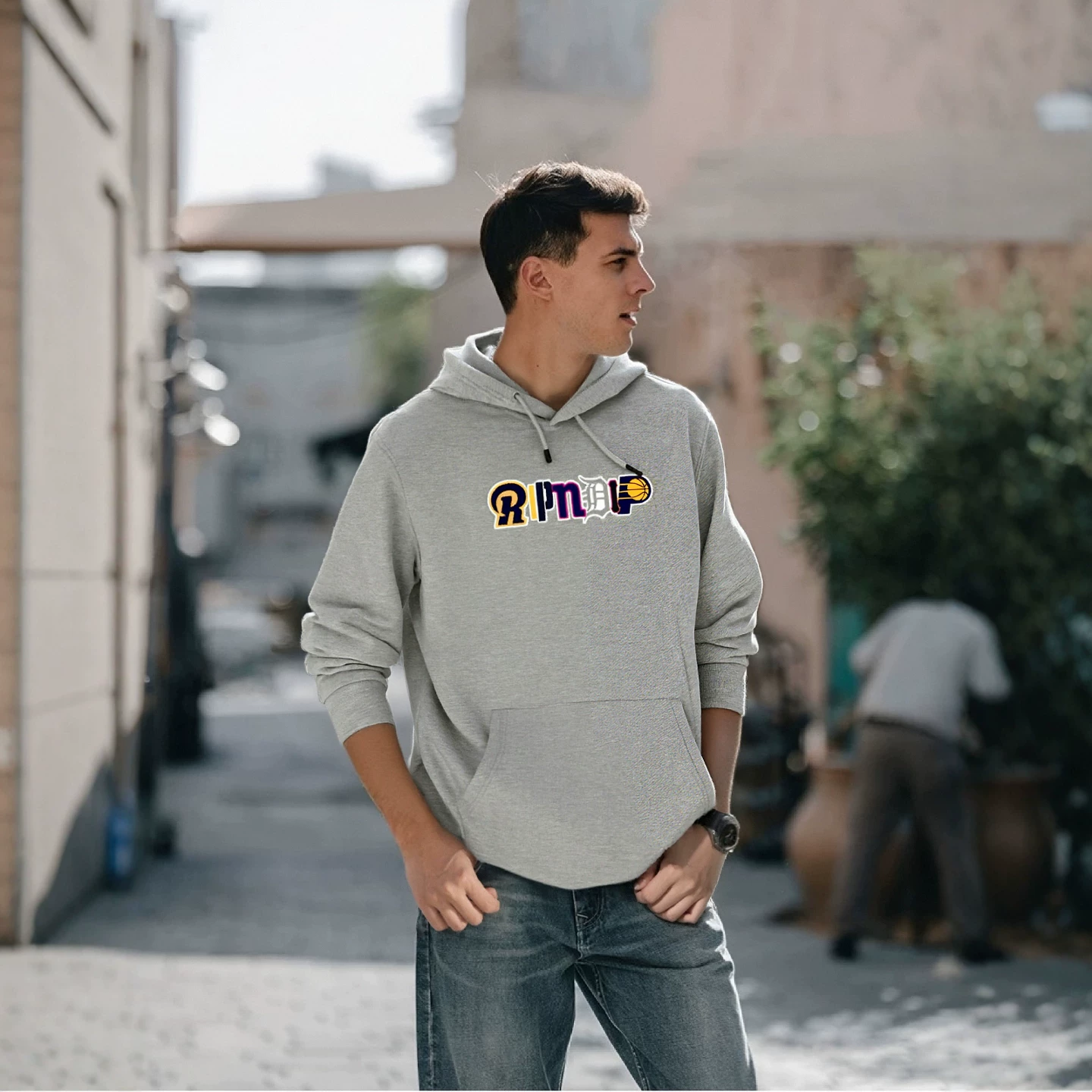 RIPNDIP американский уличный модный бренд принт букв на улице посмертный жест локоть м—простая толстовка