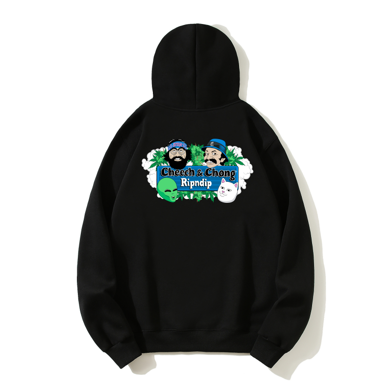 RIPNDIP Американский жест «средний палец» сука кот инопланетянин драма фильм дуэт муж и женщина в паре с капюшоном, толстовка на круглом вырезе из хлопка