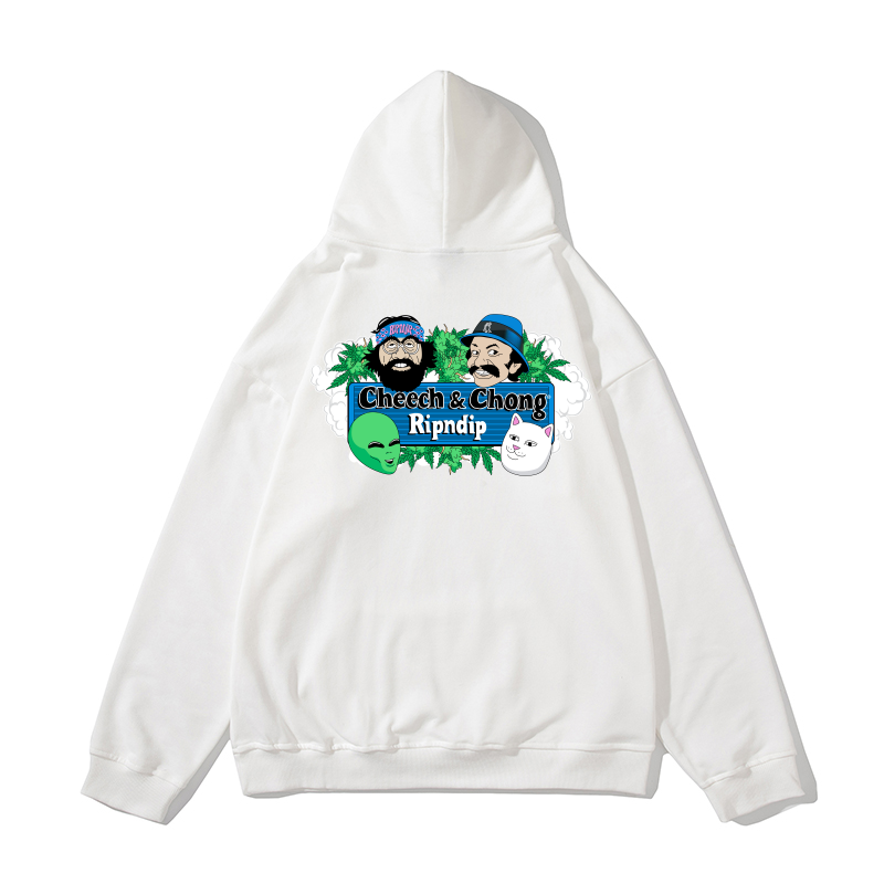 RIPNDIP Американский жест «средний палец» сука кот инопланетянин драма фильм дуэт муж и женщина в паре с капюшоном, толстовка на круглом вырезе из хлопка