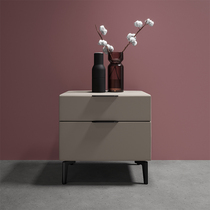 Bedside cabinet Italian minimalist designer simple ins net red modern luxury bedside cabinet leather bedside chest of drawers