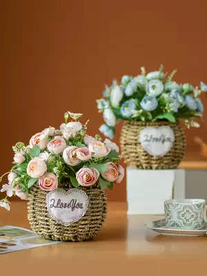 Hipster simulation fake bouquet living room decoration decoration silk flower table coffee table small potted plant