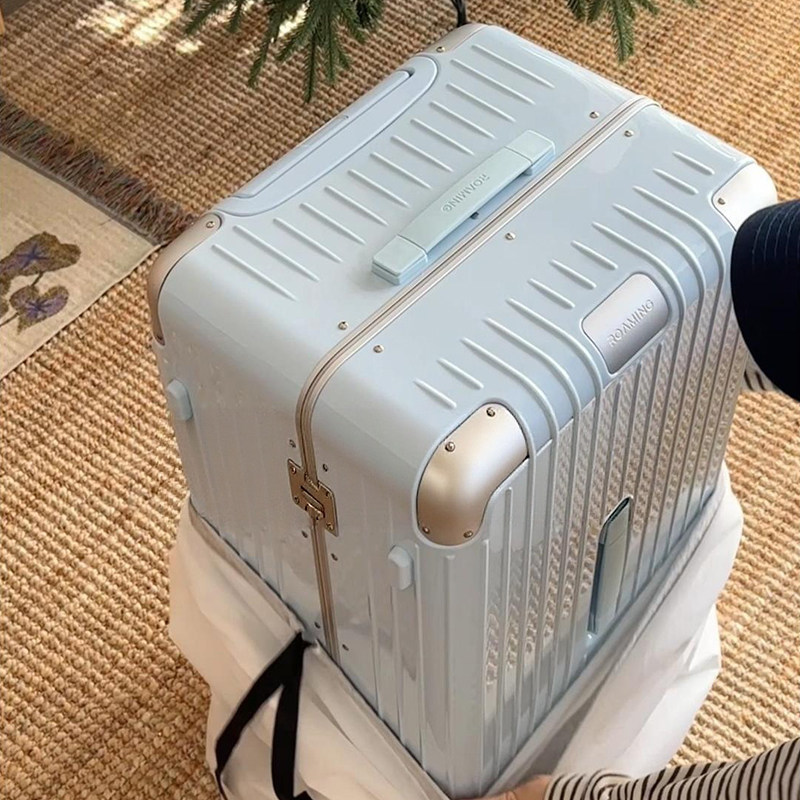 [New Arrival] Roaming New Large Capacity Aluminum Frame Suitcase, Travel Suitcase, Trolley Case, Combination Lock Case, Carry-on Suitcase, Unisex