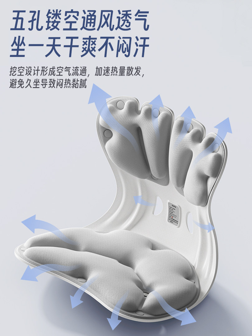 Oes Lumbar Support Cushion, Waist Support Chair, Ergonomic Lumbar Cushion, Office Cushion for Long Periods of Sitting Without Fatigue