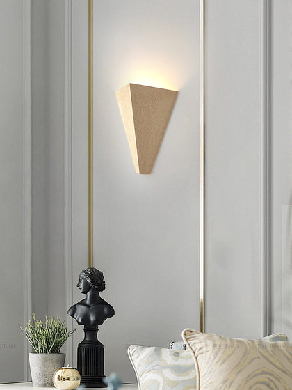 Bedroom Bedside Wall Lamp, Creative and Unique Art, Minimalist Japanese Wabi-Sabi Style, Living Room Background Wall Decorative Wall Lamp