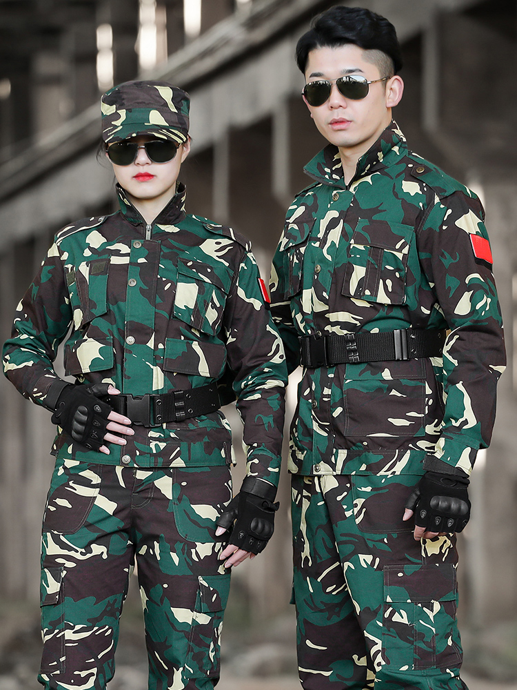 Abrasion-proof camouflamenswear suit men's military camouflawreen costumes outdoor large size Army training uniforms Fall CS field Tactical clothing