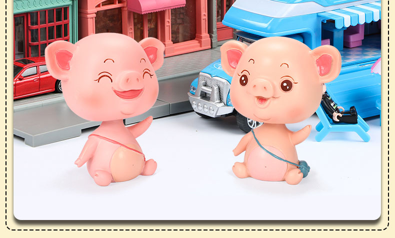 Xe sáng tạo cung cấp nam nữ dễ thương cá tính lắc đầu heo con dễ thương thú cưng xe trang sức cao cấp nệm xe hơi 7 chỗ