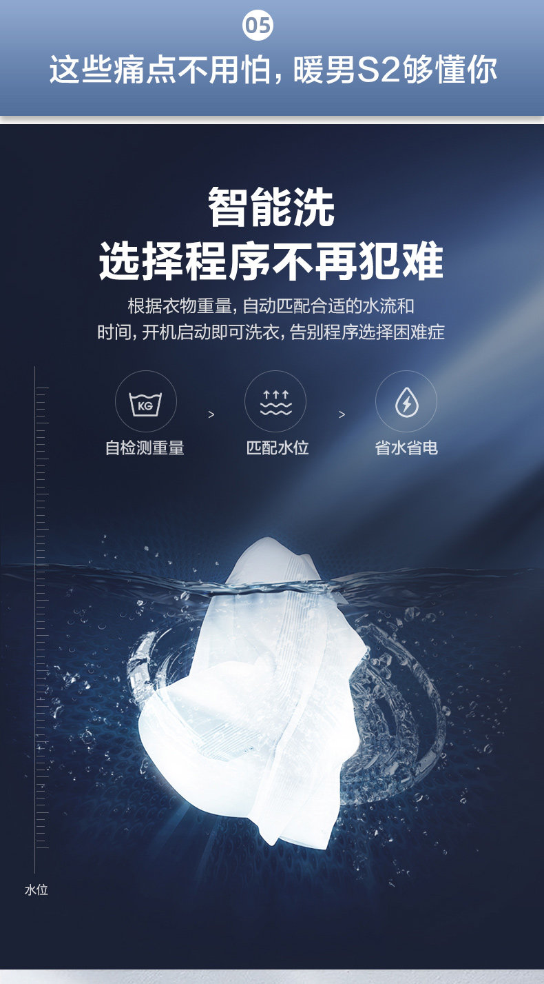 海信 暖男S2系列 滚筒洗衣机 洗烘一体机 10kg 金色 图10