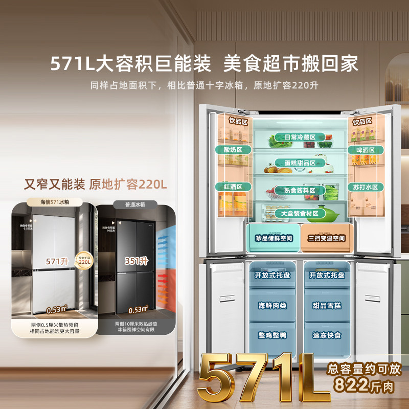 海信BCD-571E5SCQKD冰箱图片