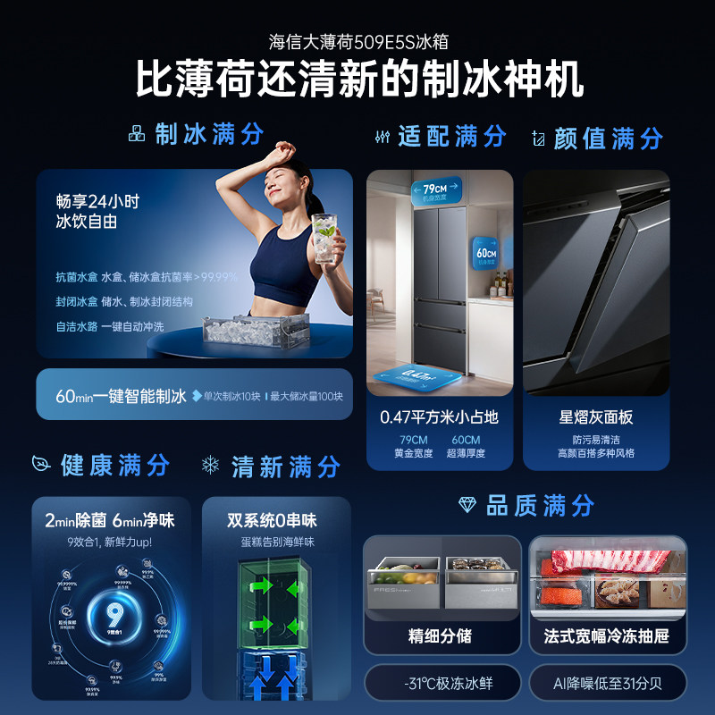 海信BCD-509E5SFZSD冰箱图片