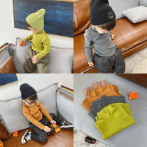 Cookies moms autumn winter new childrens clothing Han version thickened warm and high collar male and female baby long sleeve T-shirt slapped bottom