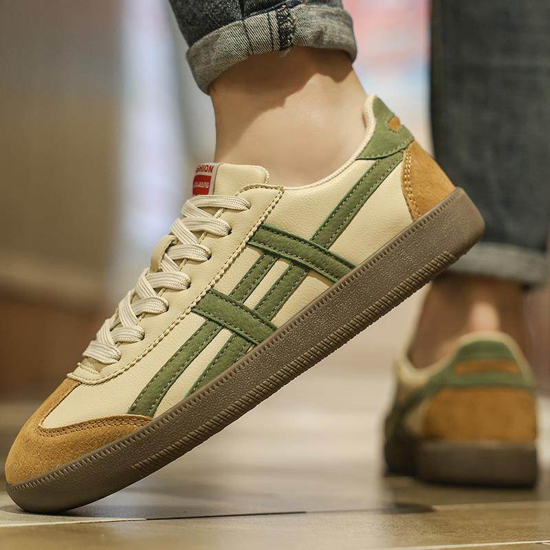 Men's Casual Sneakers Autumn New Style Versatile German Training Waffle Soft Sole Breathable Trendy Shoes