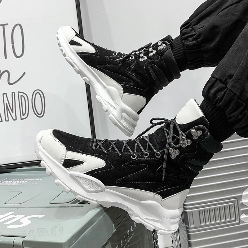 Men's Martin Boots, Winter High-Top Work Boots, Trendy Shoes, Men's Long Waterproof Boots, Popular Motorcycle Style