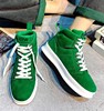 High-Top Men's Sneakers, Autumn 2026 New Model, Height-Increasing Casual Sneakers, Breathable Youth Men's Green Canvas Shoes