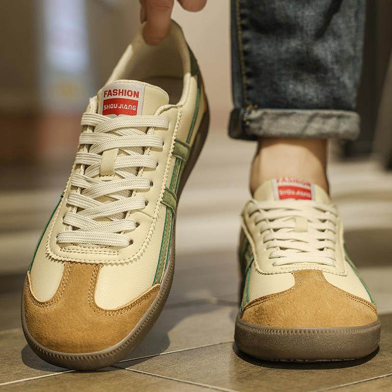 Men's Casual Sneakers Autumn New Style Versatile German Training Waffle Soft Sole Breathable Trendy Shoes