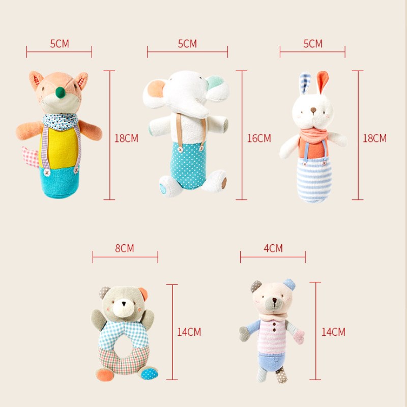 Baby Buyi Cartoon Appeasement Loud-Ling Toy Newborn Baby Animal Rocking Doll Hand Puppet Soothing Toys-Taobao
