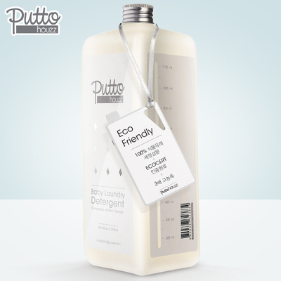 putto韩国进口洗衣液婴儿宝宝专用天然无香无荧光剂洗衣液1200ml
