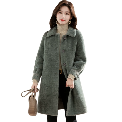 Бархатная демисезонная куртка, шерстяное пальто, коллекция 2023, увеличенная толщина