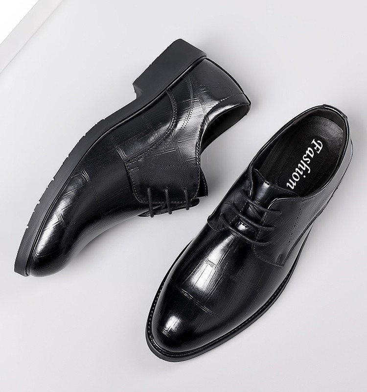 Autumn Suit Leather Shoes for Men, Business Formal Wear, Genuine Leather, Soft Sole, Breathable, Casual, British Style, Pointed Toe, Soft Leather, Groom's Wedding Shoes