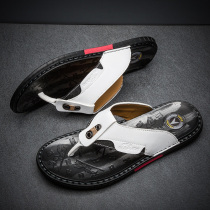  Summer flip-flops mens personality non-slip clip feet outdoor beach sandals 2021 new Korean version of the trend to wear outside