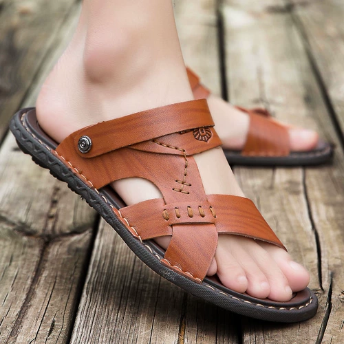 Летние сандалии, нескользящая пляжная обувь для отдыха, тапочки, слайдеры, большой размер