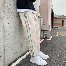 Tooling casual tide men pants Spring and Autumn Winter ruffians handsome ankle-length pants beam foot Sports straight loose all trend