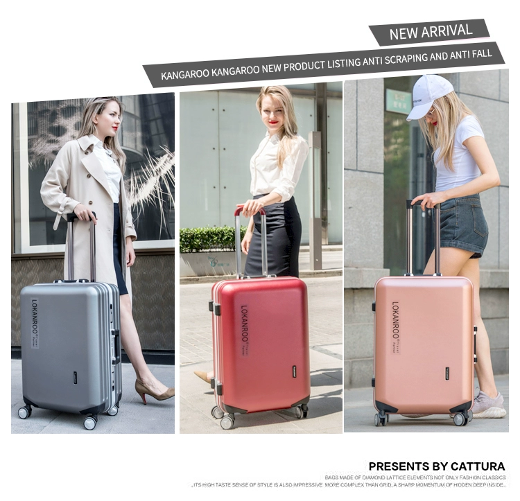 Trường hợp xe đẩy Kangaroo 24 inch Nữ Bánh xe phổ biến Mật khẩu Khung nhôm Hành lý Nam 26 inch Trường hợp lên máy bay
