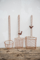 ZAKKA hand-made Japanese Nordic style bronze gold hanging basket storage wall hanging basket air multi-meat pineapple flower