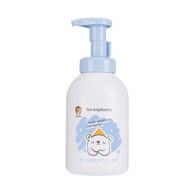 LES Baby Room Infant Shampoo and Shower Gel Olive Coconut Oil Glycerin Cleansing and Care Two-in-One Mousse 500ml