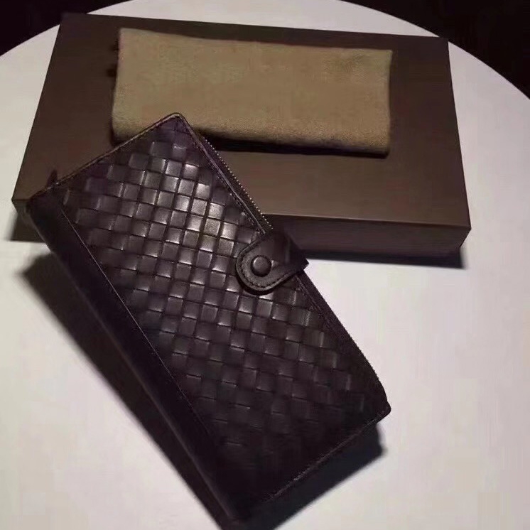2022 European and American classic men's multi-function long version wallet woven wallet hand grab men's bag clutch bag