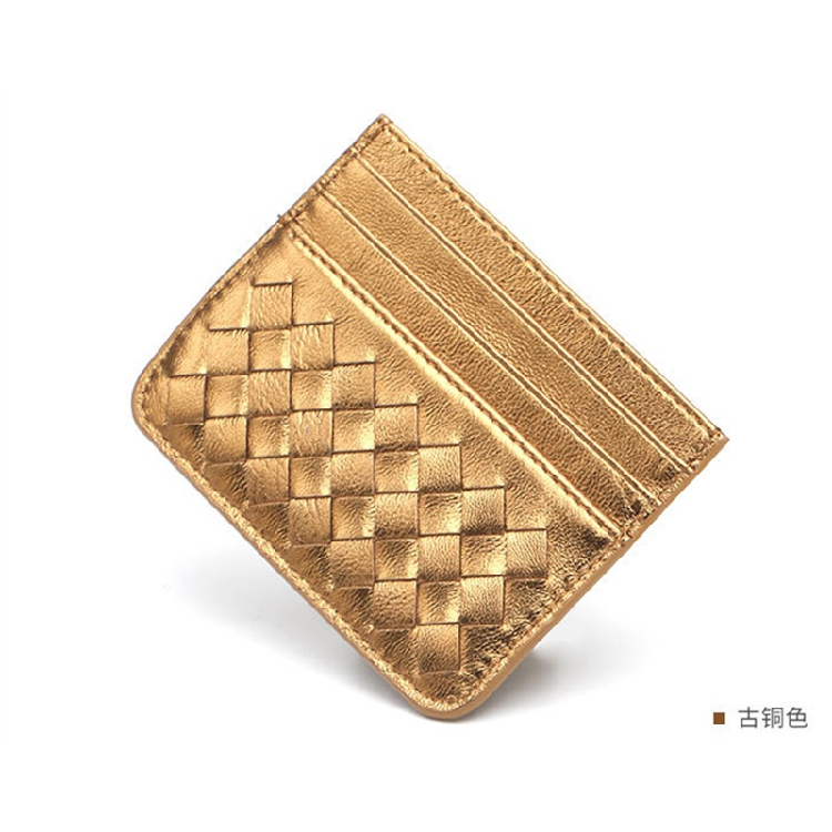 Goat Leather Weave Card Bag Men And Women Models 2023 New Fashion 100 Hitch Casual Cross Section Multi-Position Credit Card Bag-Taobao
