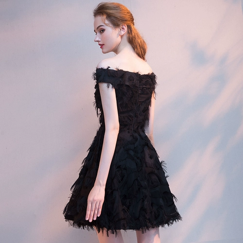 Черное вечернее платье, летняя короткая юбка, подходит для подростков