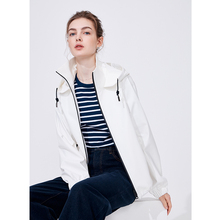 Navigarae Italian Sailboat Hooded Jacket Women's Spring/Summer Thin Loose Breathable Casual Commuter Coat
