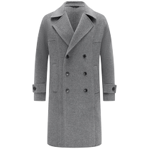 Pure Wool ] NavigaCare Italie petit voilieu Gris gris pour une longue veste pour les loisirs dhiver des hommes