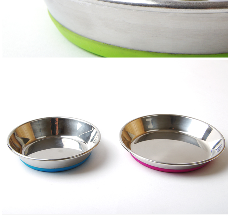 Hugh thép không gỉ silicone đáy trượt mèo món ăn mèo cung cấp mèo đóng hộp món ăn mèo món ăn bát mèo Anh ngắn - Cat / Dog hàng ngày Neccessities đồ uống nước cho chó