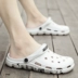 Giày sandal đế xuồng nam 2019 xu hướng mới cá tính ngoài trời thời trang đi biển dép sandal đôi - Sandal dép crocs nam Sandal
