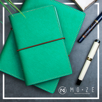 MOZE Moon see A5 thickened hand account leather diary story book Plaid TN loose-leaf hand account book gift customization