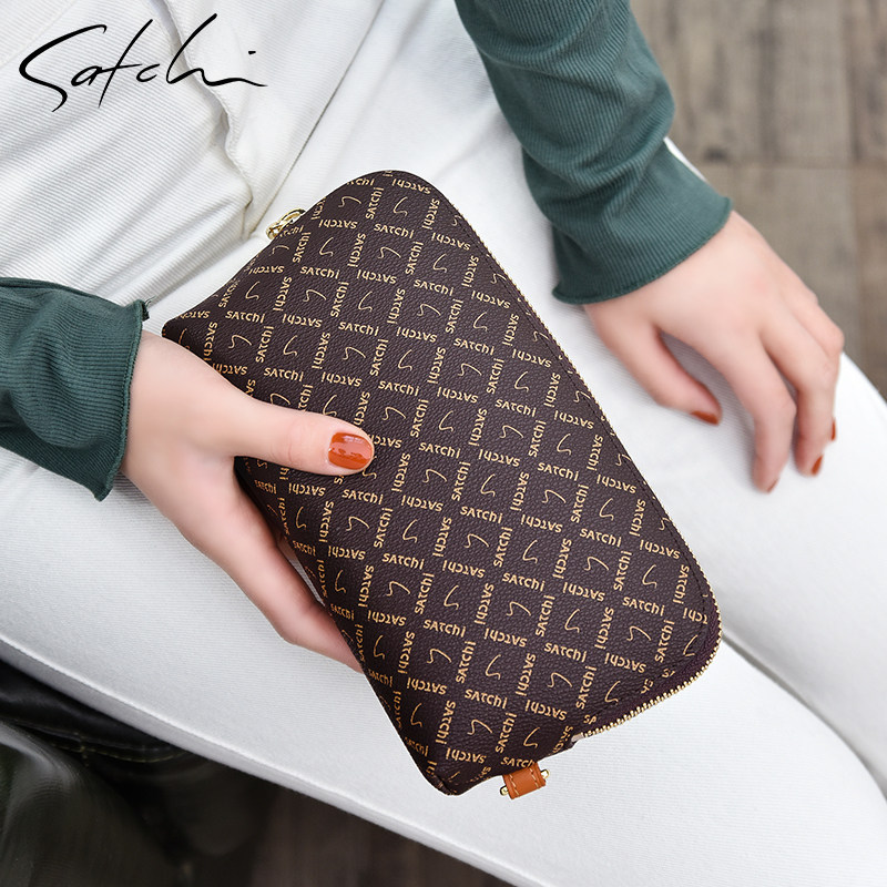 Sachet wallet Women's long section 2023 new ladies Handbags Fashion Money clip genuine leather Large capacity Zero Wallet-Taobao