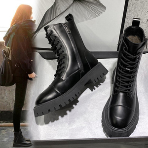 真皮马丁靴女英伦风瘦显脚小百搭短靴女