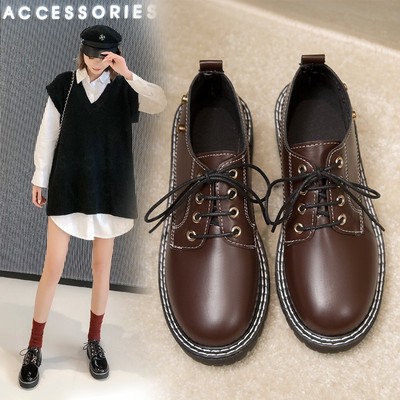 潮牌英伦风小皮鞋女鞋2020新款单鞋