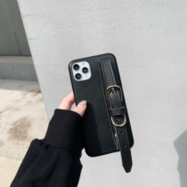  ins wind Korean leather wrist band 8p Suitable for Apple 12 mobile phone case Xiphone11ProMax retro mini