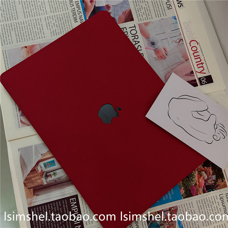 SHELL -- MacBook Apple Notebook Air13 protective shell M1Pro Stream sand wine red pro16 15Max 